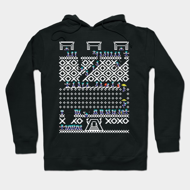 Oh No! Lemmings Ugly Christmas Sweater Hoodie by RetroReview